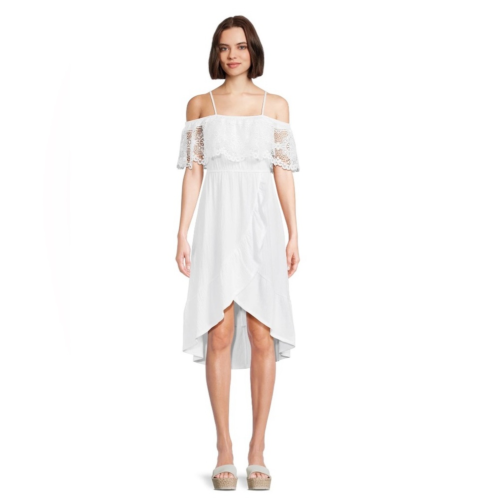 No Boundaries Elegant White Off-Shoulder Dress